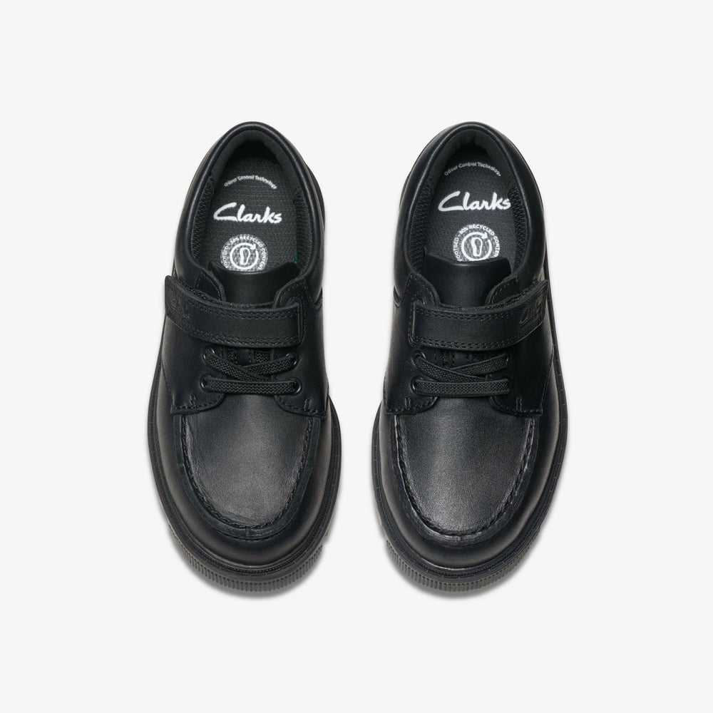 Lorcam Edge Kid Black Leather | Clarks for sale