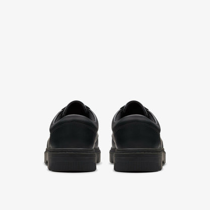 Lorcam Edge Youth Black Leather | Clarks on Sale