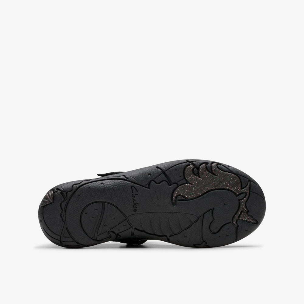 Relda Gem Kid Black Patent | Clarks discount