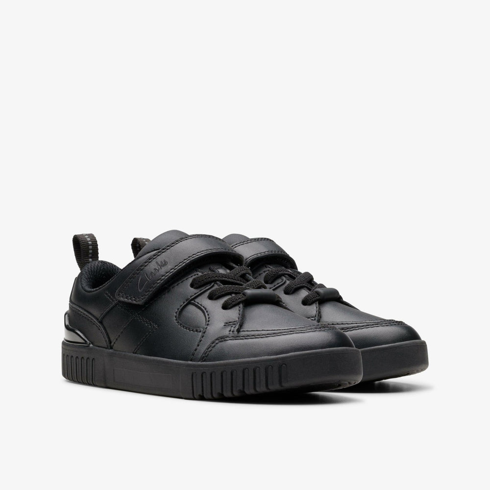 Oslo Flare Kid Black Leather | Clarks online