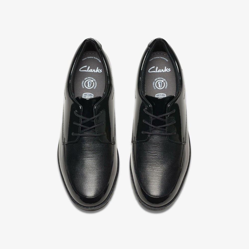 Aubrie Dress Youth Black Patent | Clarks online