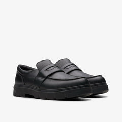 Lorcam Craft Youth Black Leather | Clarks on Sale