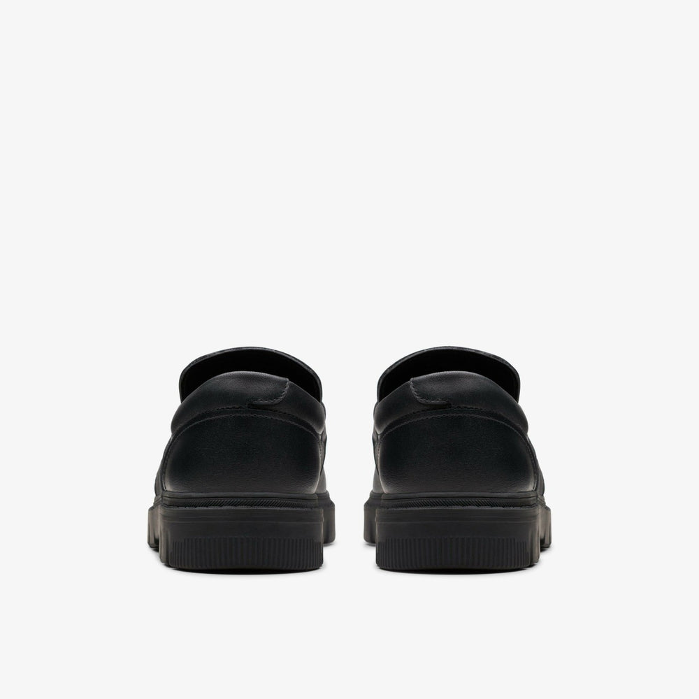 Lorcam Craft Youth Black Leather | Clarks on Sale