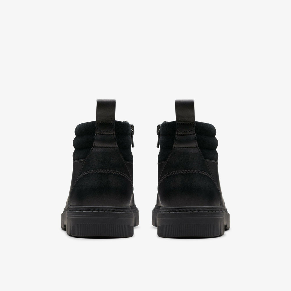 Lorcam Trail Older Black Leather | Clarks Sale