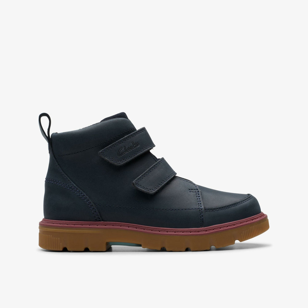 Lorcam Hi Older Navy | Clarks for sale