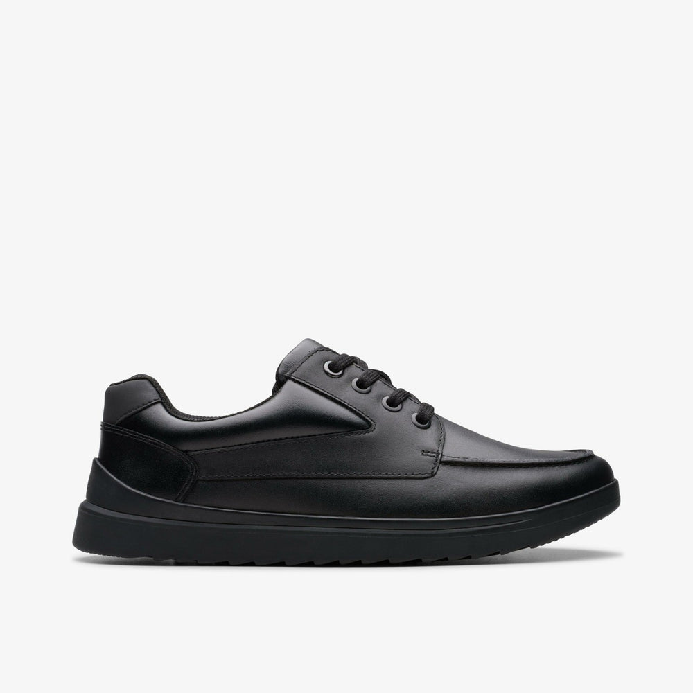 Keelan Flare Youth Black Leather | Clarks Sale
