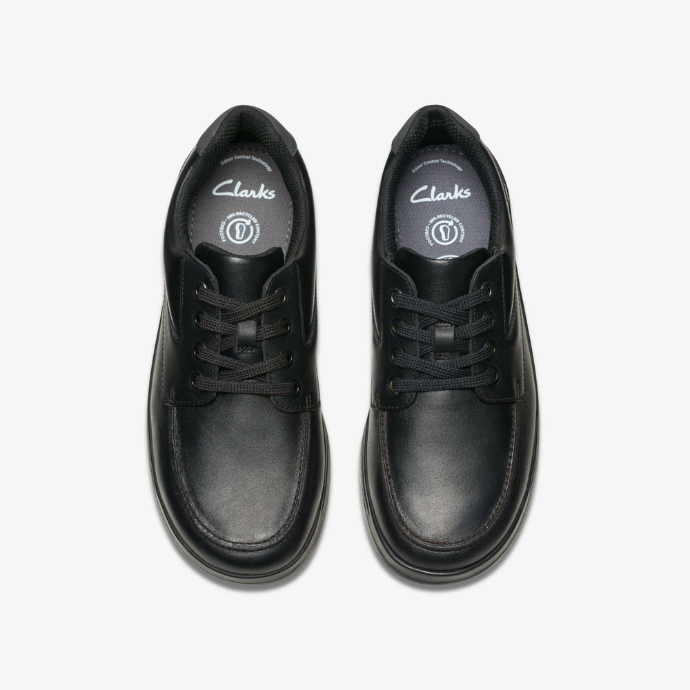 Keelan Flare Youth Black Leather | Clarks Sale