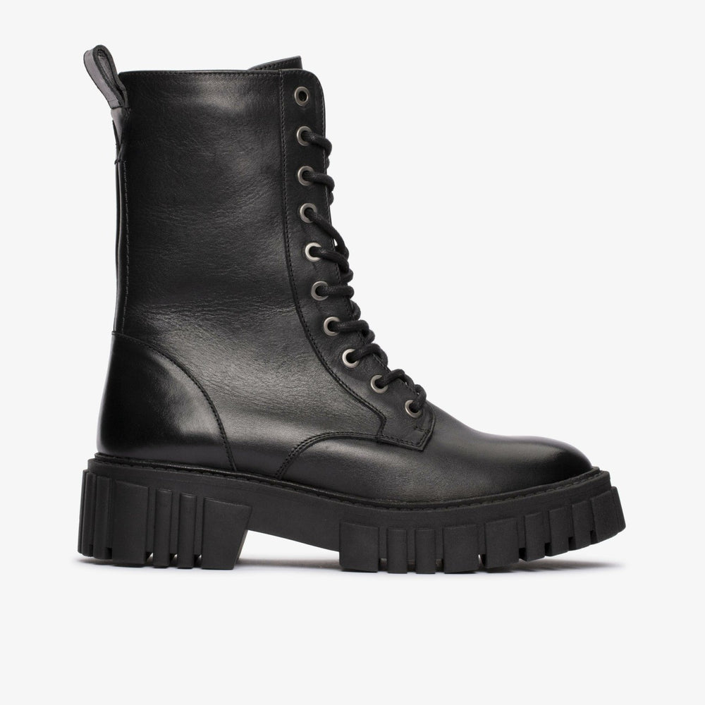 Page Lace Boot Black Leather | Clarks for sale