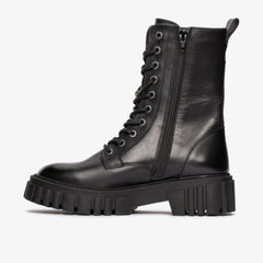 Page Lace Boot Black Leather | Clarks for sale