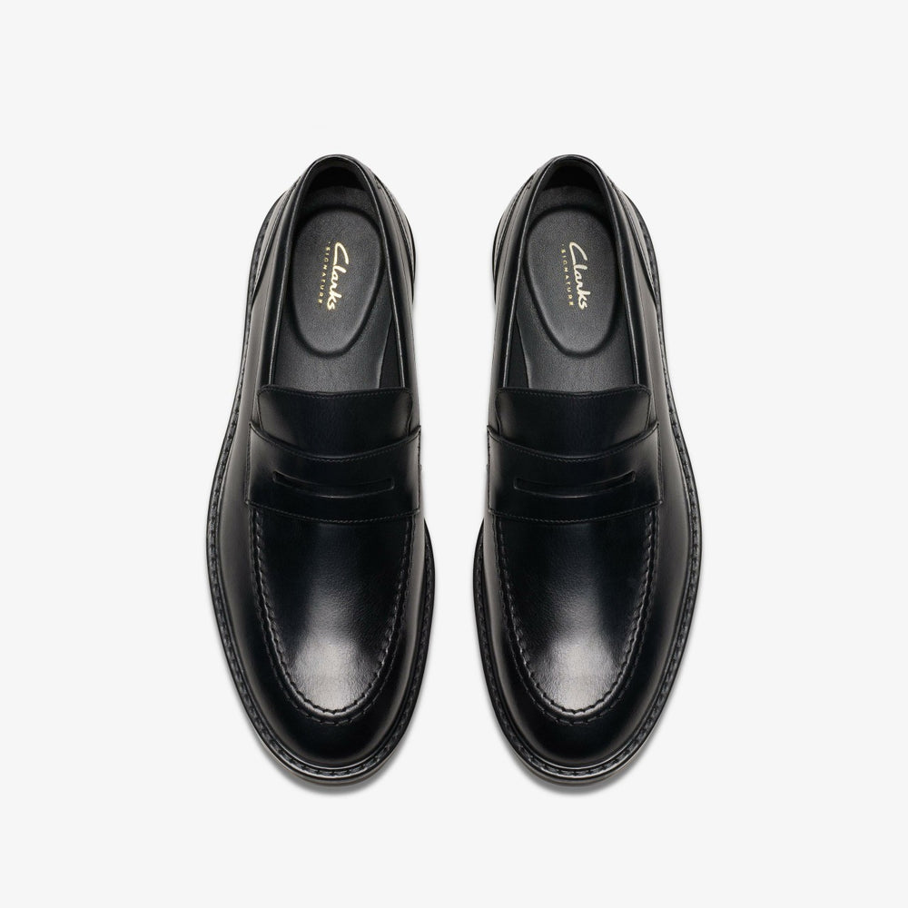 Aldwin Step Loafer Black Leather | Clarks on Sale
