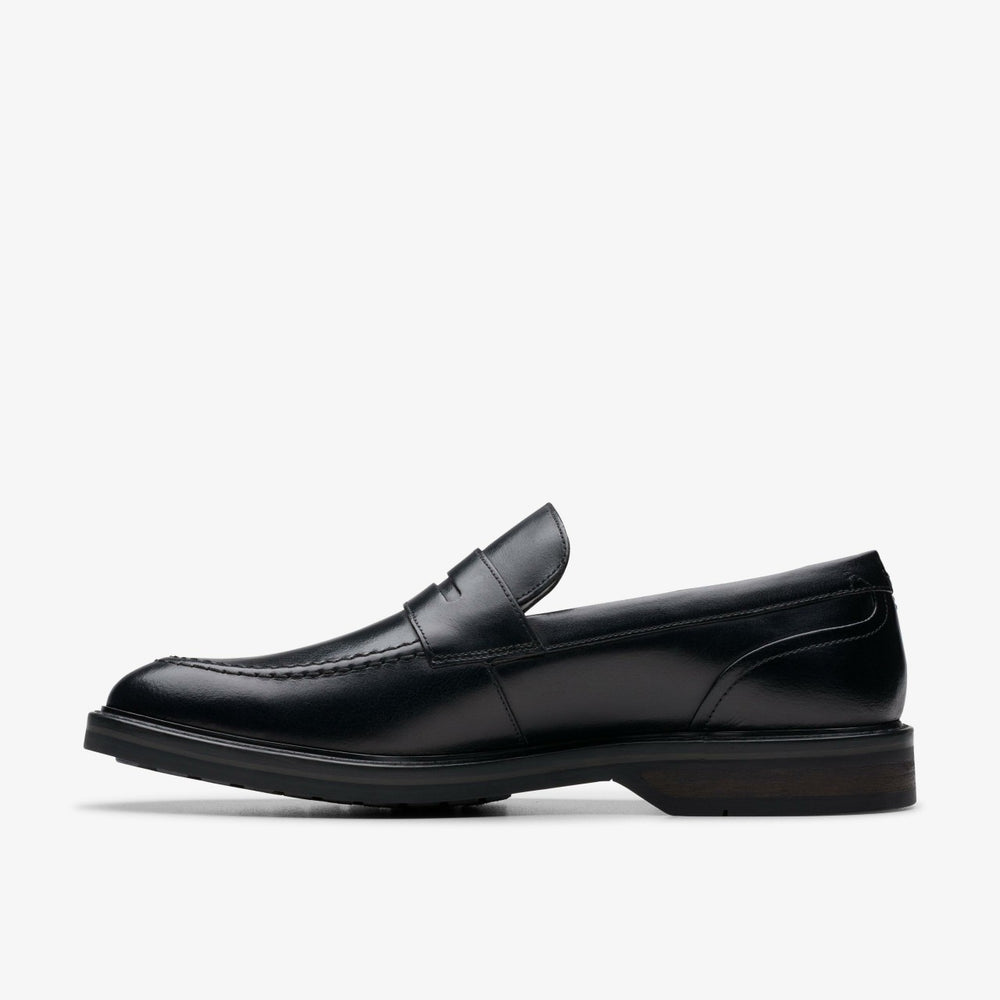 Aldwin Step Loafer Black Leather | Clarks on Sale