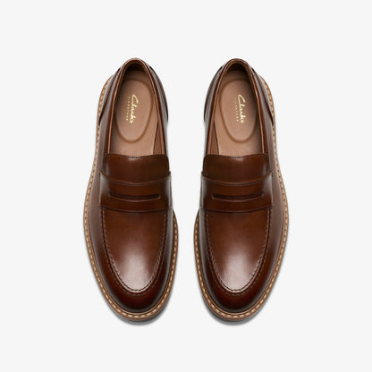 Aldwin Step Loafer Mid Tan Leather | Clarks online