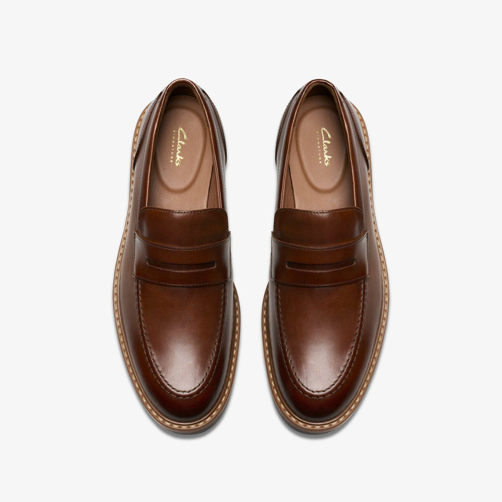 Aldwin Step Loafer Mid Tan Leather | Clarks online