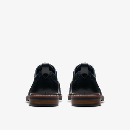 Aldwin Limit Brogue Navy Leather | Clarks on Sale