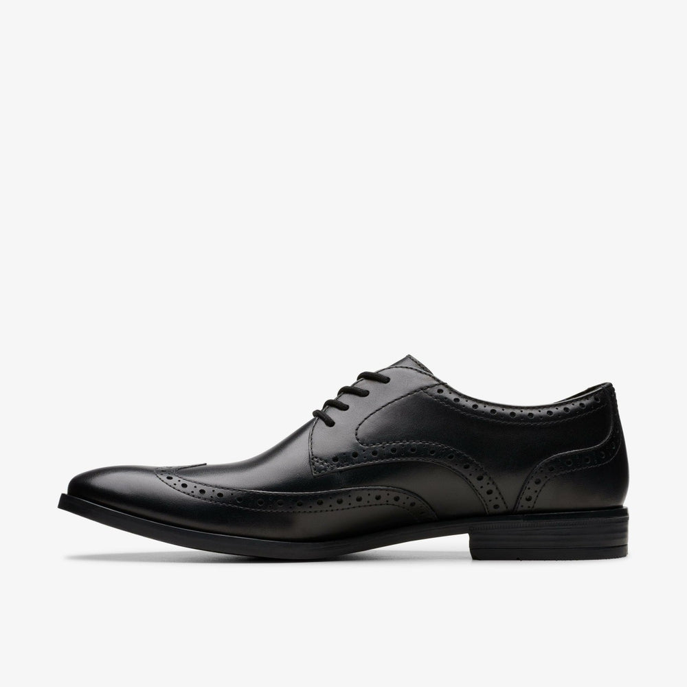 Brandon Limit Brogue Black Leather | Clarks outlet
