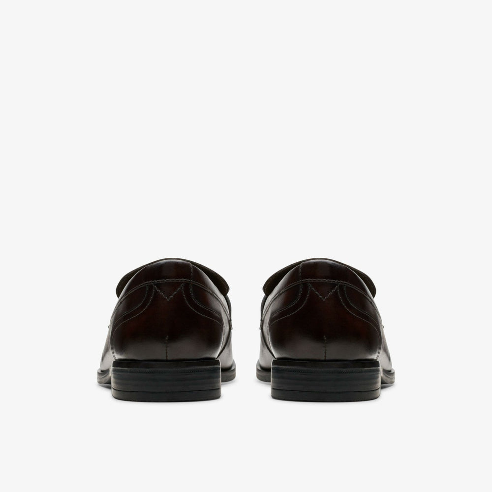 Brandon Step Loafer Dark Brown Leather | Clarks discount