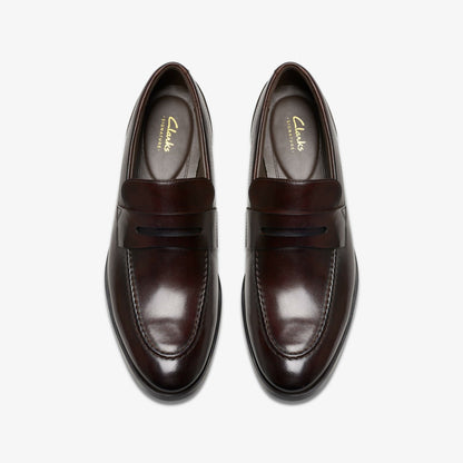 Brandon Step Loafer Dark Brown Leather | Clarks discount