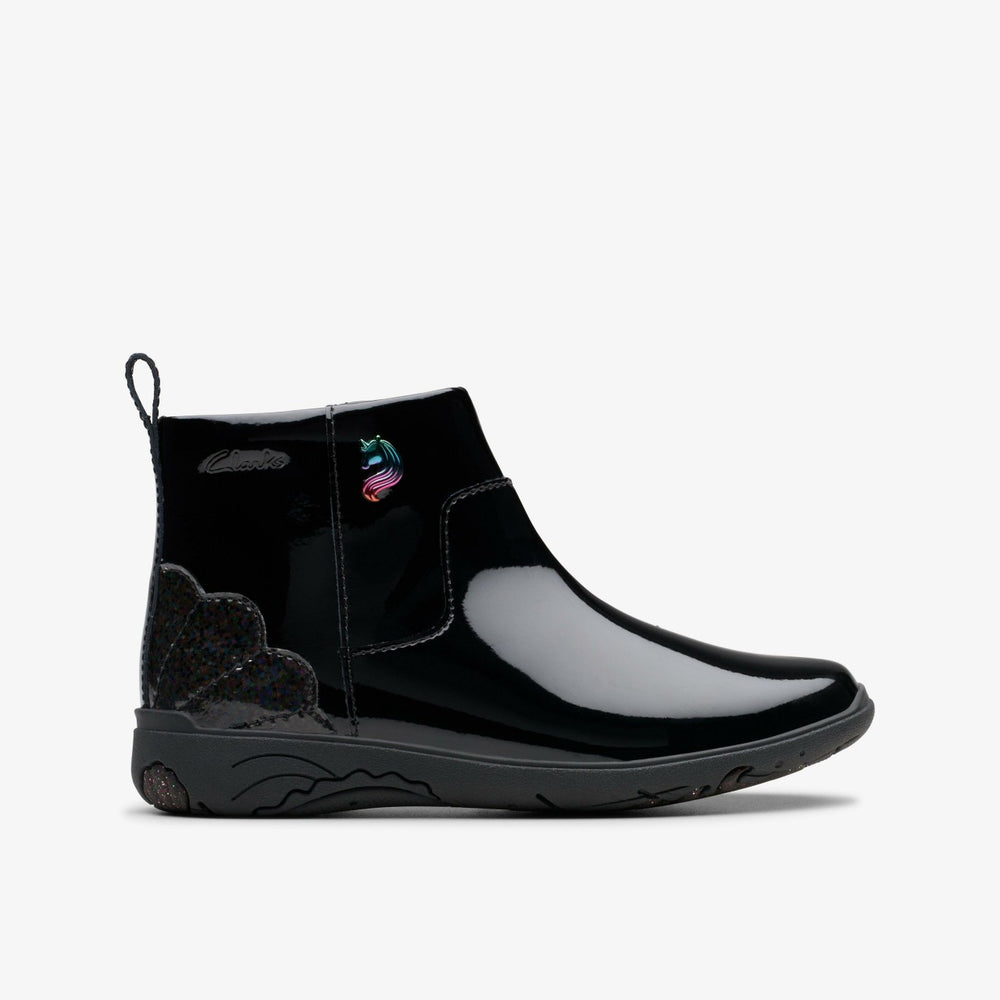 Relda Glow Kid Black | Clarks discount