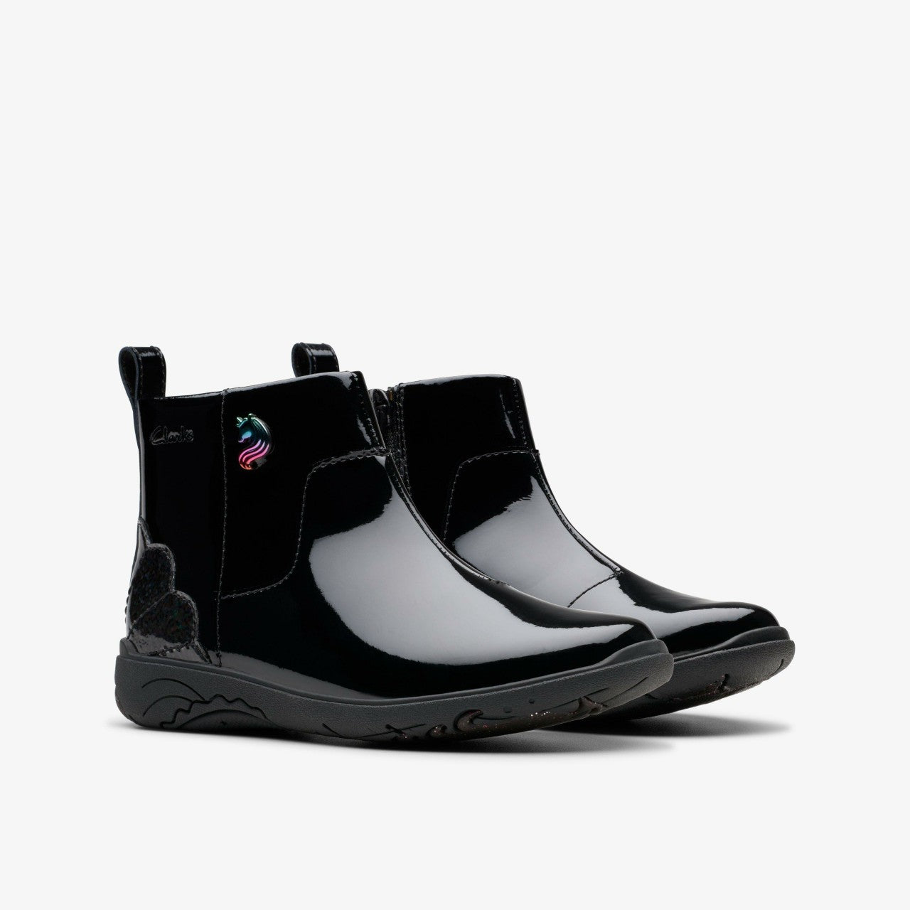 Relda Glow Kid Black | Clarks discount