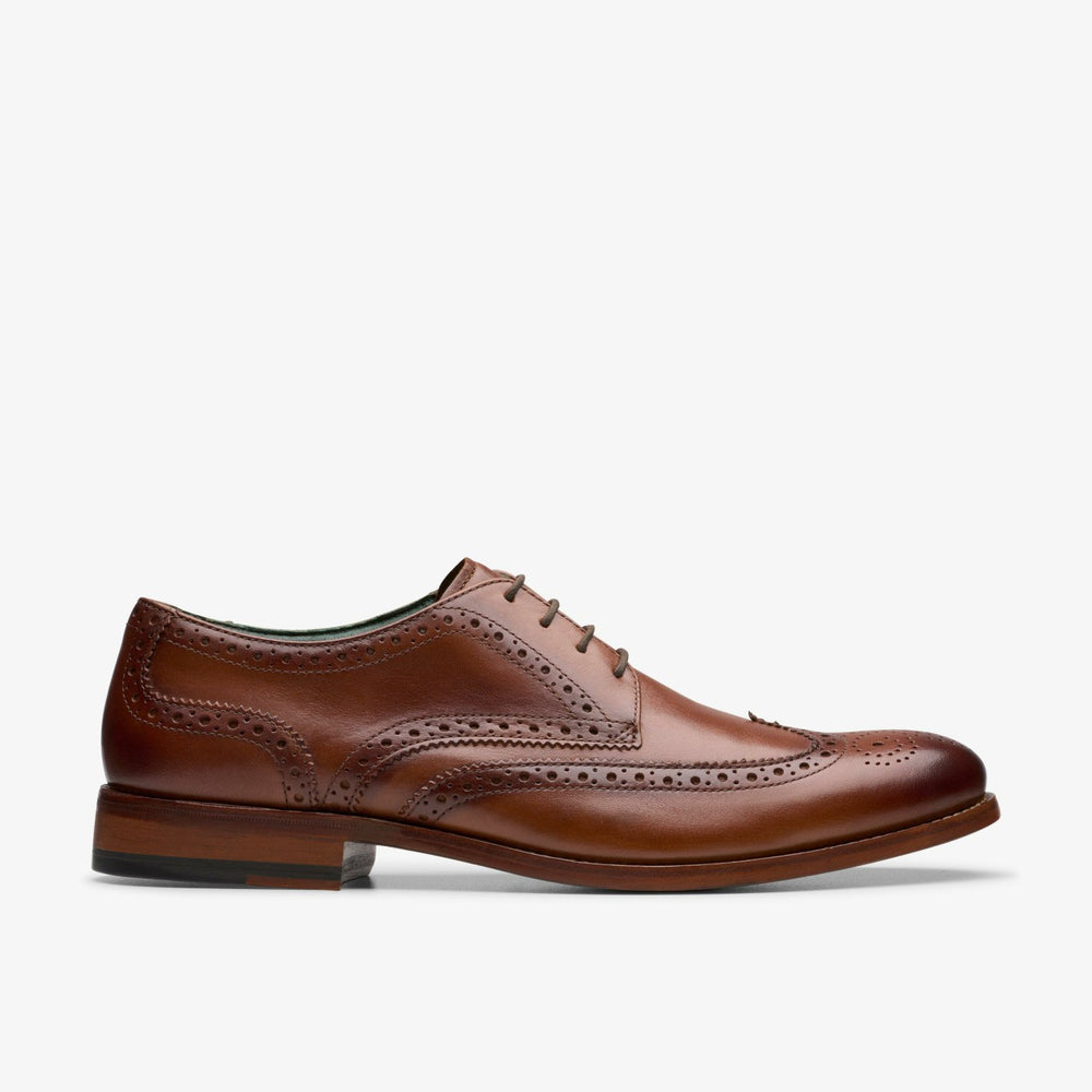 Craft James Tip Brogue Mid Tan Leather | Clarks online