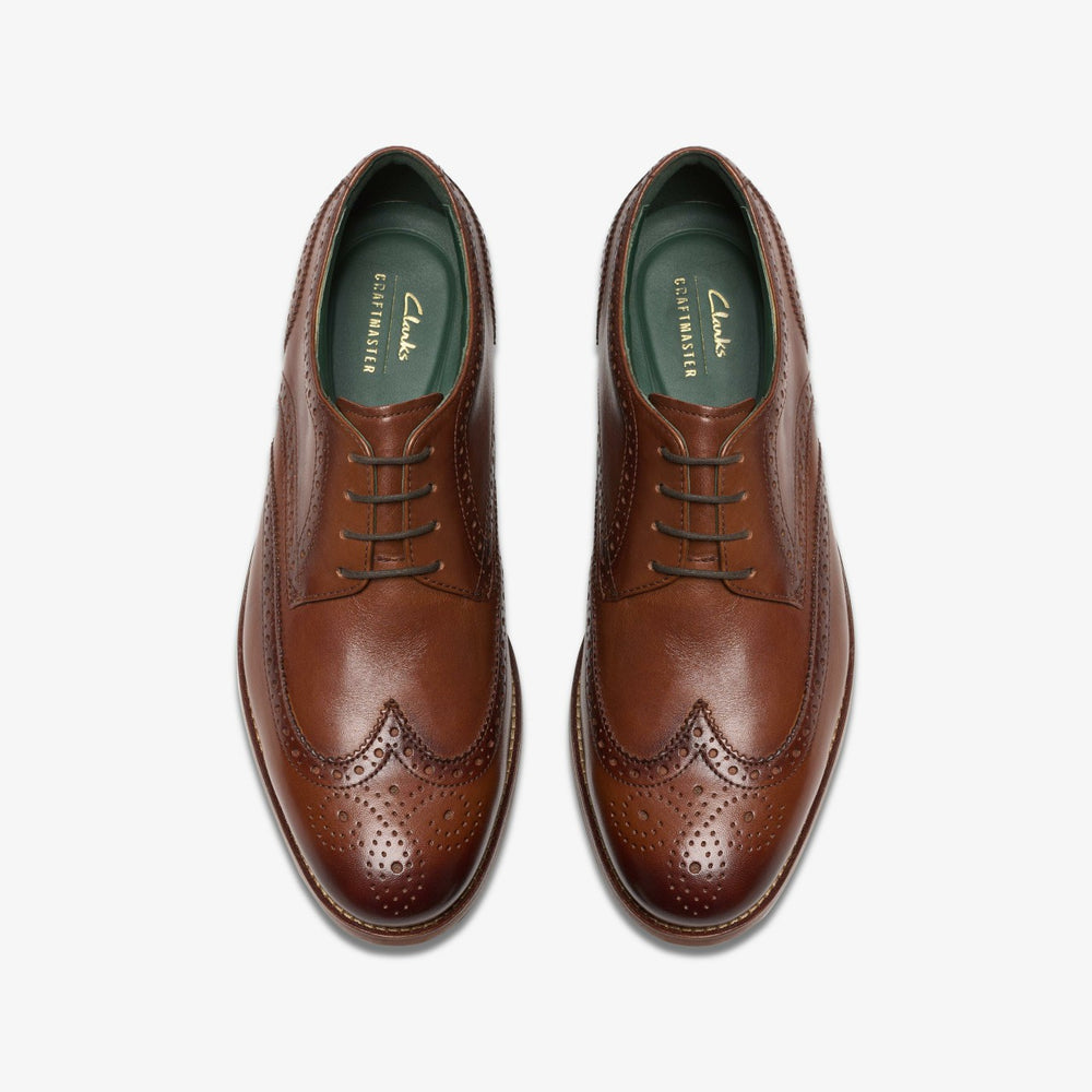 Craft James Tip Brogue Mid Tan Leather | Clarks online