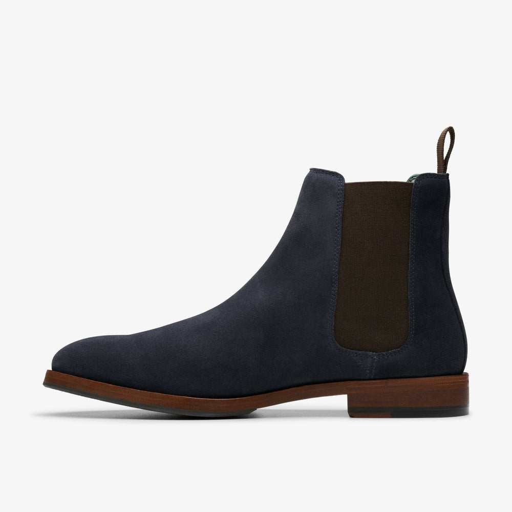 Craft James Top Chelsea Boot Navy Suede | Clarks online