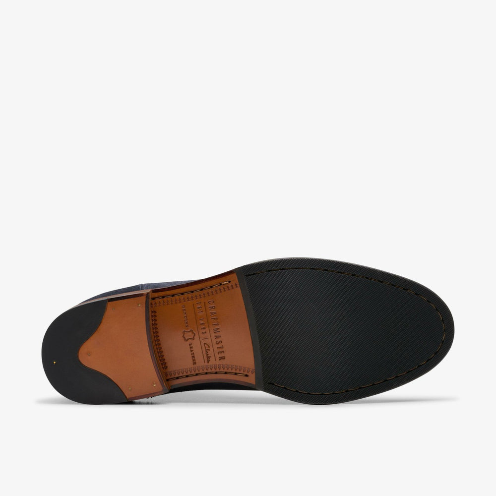 Craft James Top Chelsea Boot Navy Suede | Clarks online