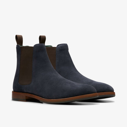Craft James Top Chelsea Boot Navy Suede | Clarks online