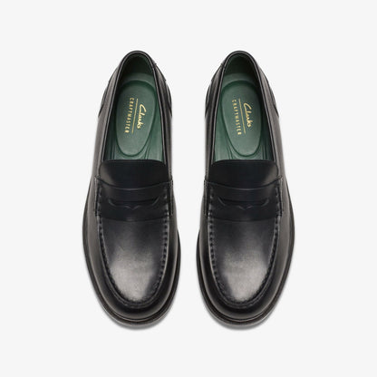 Craft James Lo Loafer Black Leather | Clarks for sale