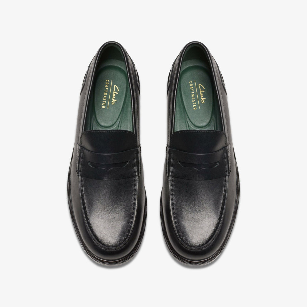 Craft James Lo Loafer Black Leather | Clarks for sale