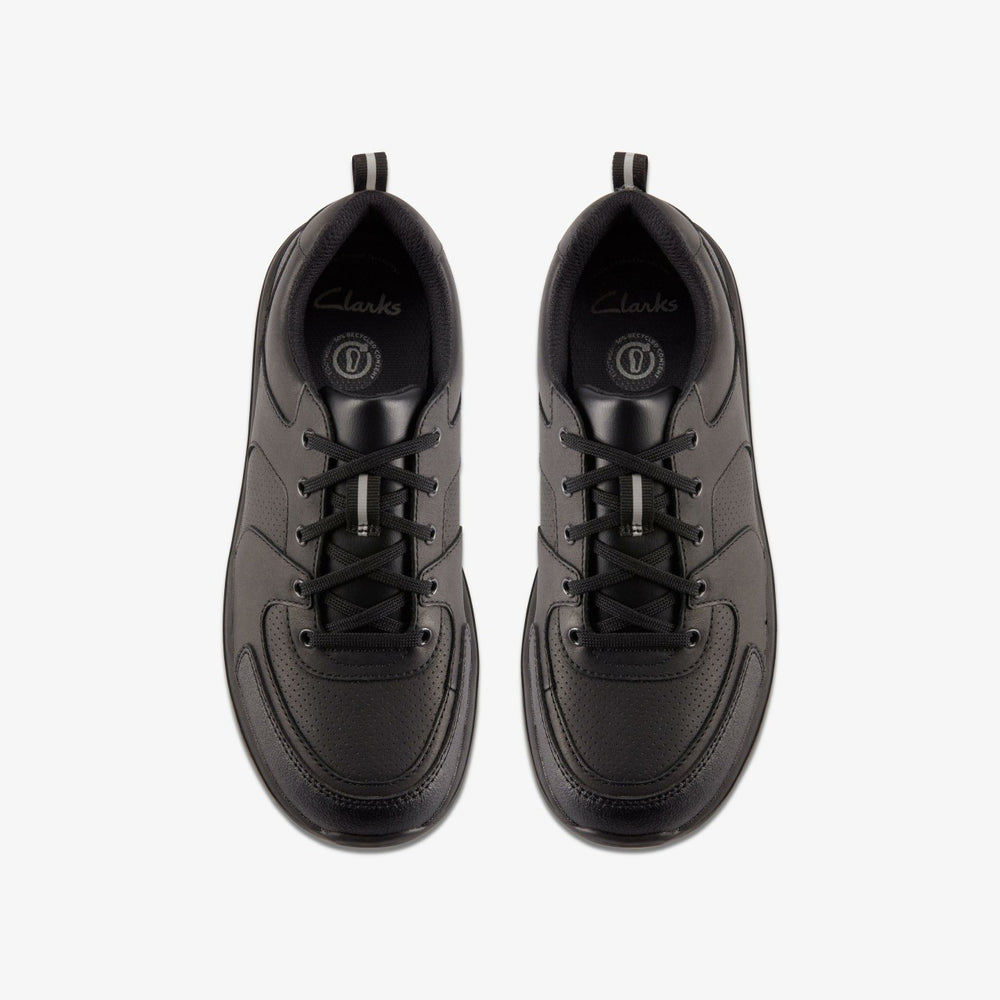 Daze Loop 2 Youth Black Leather | Clarks Sale
