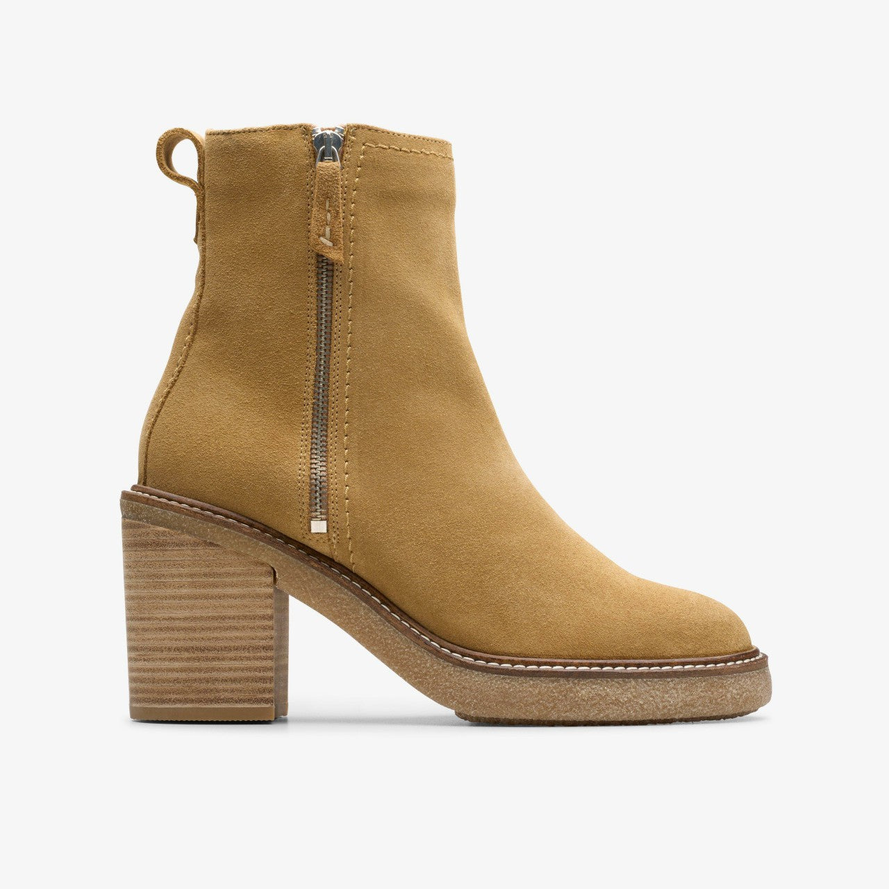 Cassiano Zip Ankle Boot Light Tan Suede | Clarks on Sale