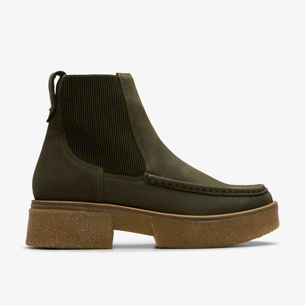 Linoso Top Ankle Boot Dark Green Nubuck | Clarks discount