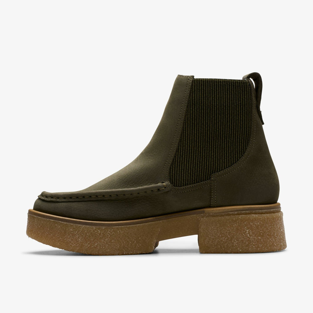 Linoso Top Ankle Boot Dark Green Nubuck | Clarks discount