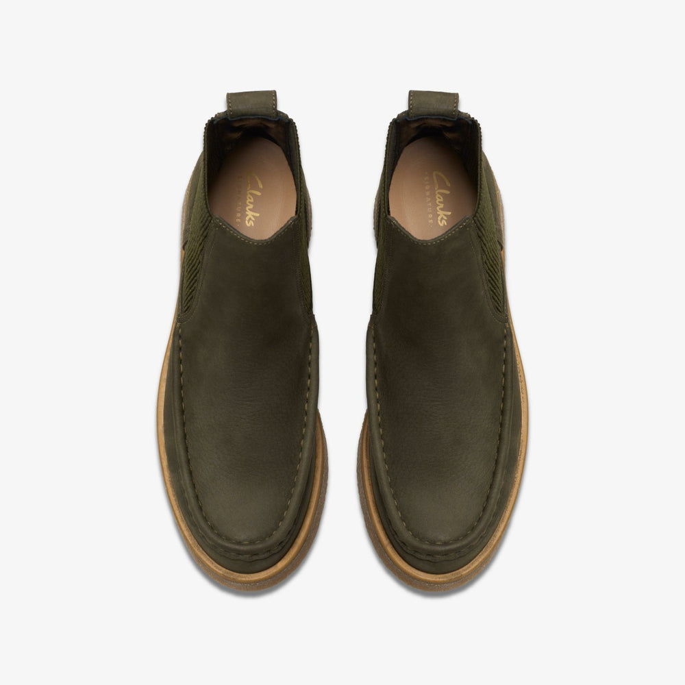 Linoso Top Ankle Boot Dark Green Nubuck | Clarks discount