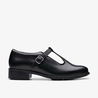 Havisham Bar Black Leather | Clarks outlet