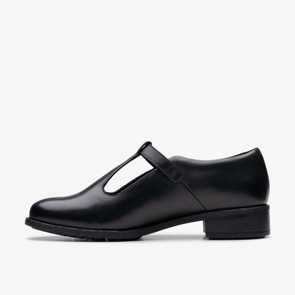 Havisham Bar Black Leather | Clarks outlet