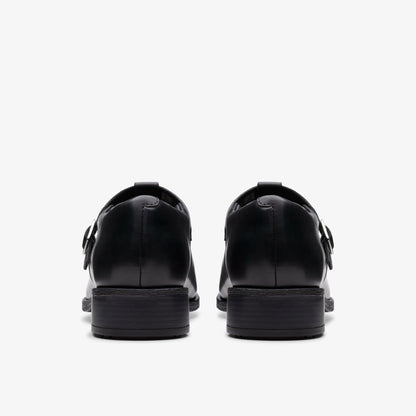 Havisham Bar Black Leather | Clarks outlet