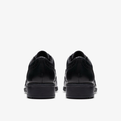 Havisham Oak Black Leather | Clarks on Sale