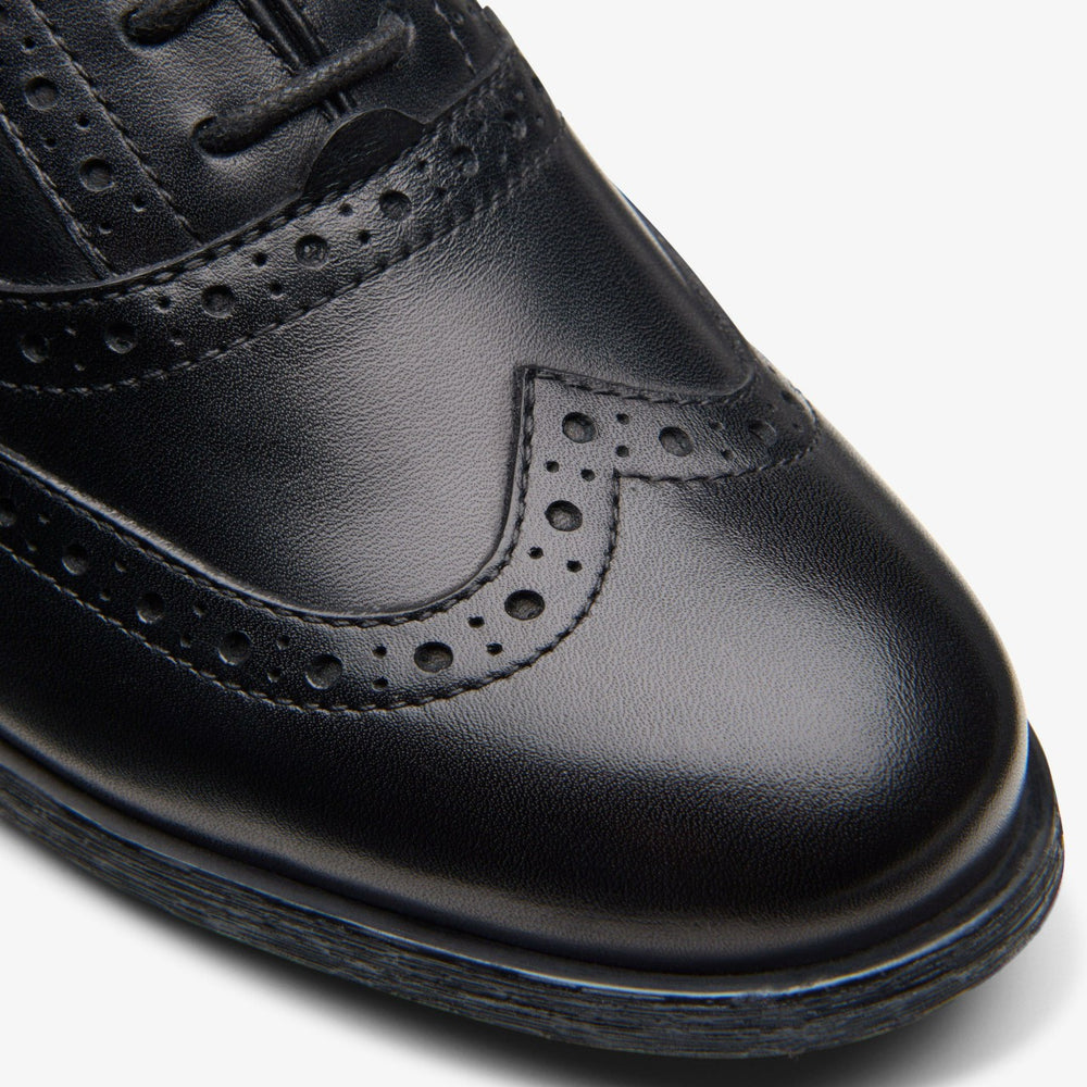 Havisham Oak Black Leather | Clarks on Sale