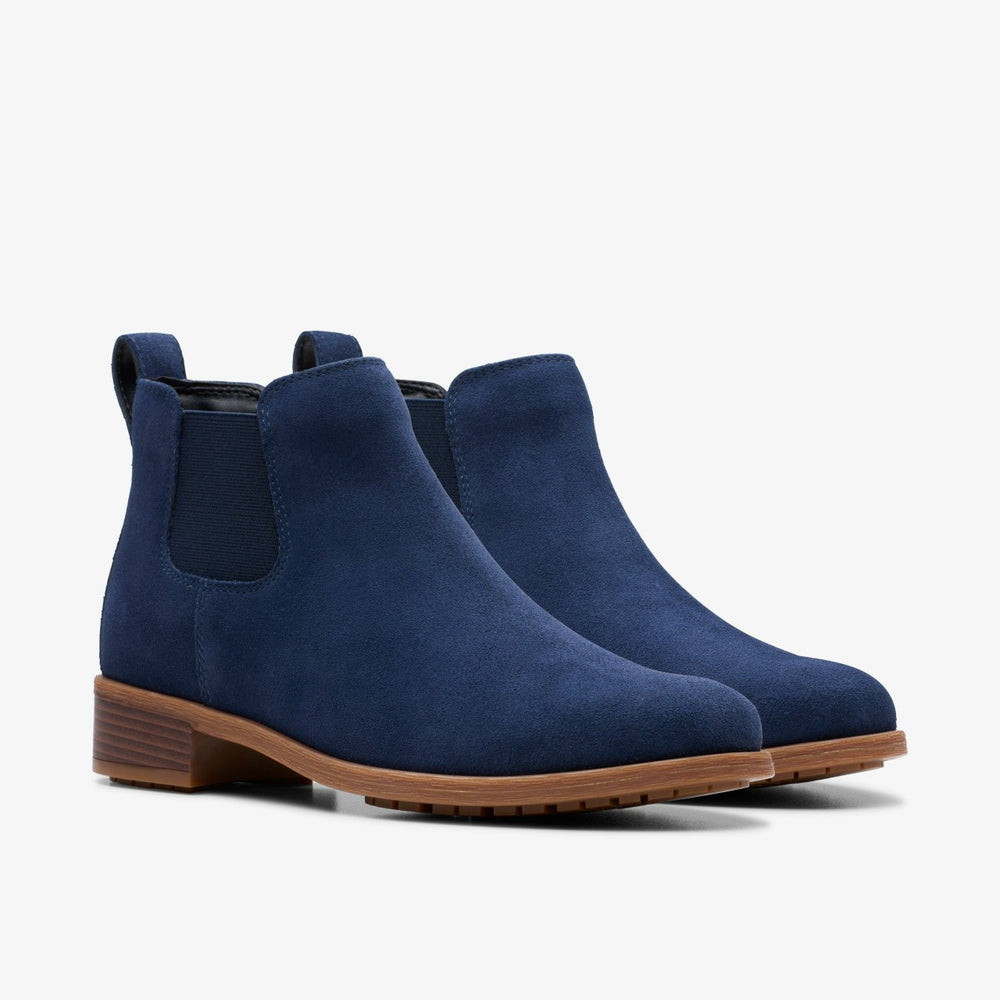 Havisham Top Ankle Boot Navy Suede | Clarks Sale