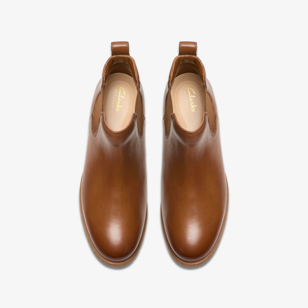 Havisham Top Ankle Boot Tan Leather | Clarks outlet