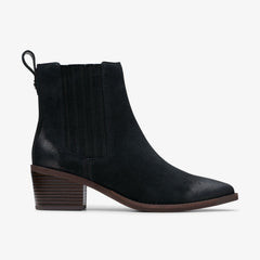 Morzine Top Ankle Boot Black Suede | Clarks discount