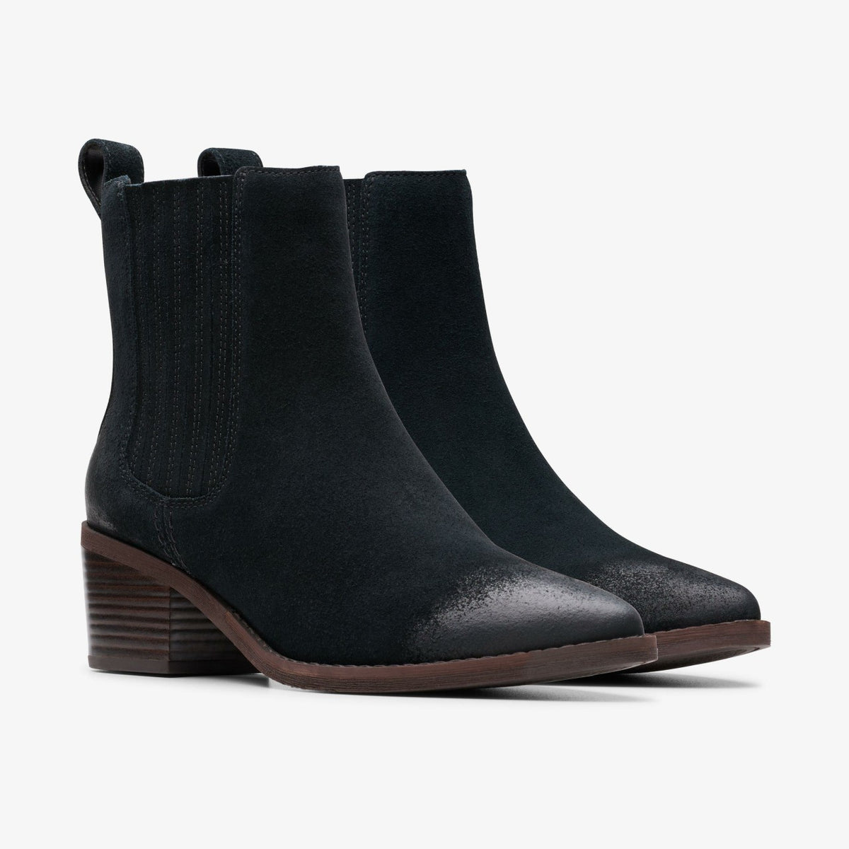 Morzine Top Ankle Boot Black Suede | Clarks discount