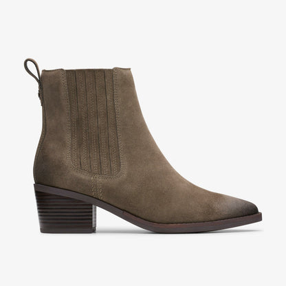 Morzine Top Ankle Boot Mole Grey Suede | Clarks for sale