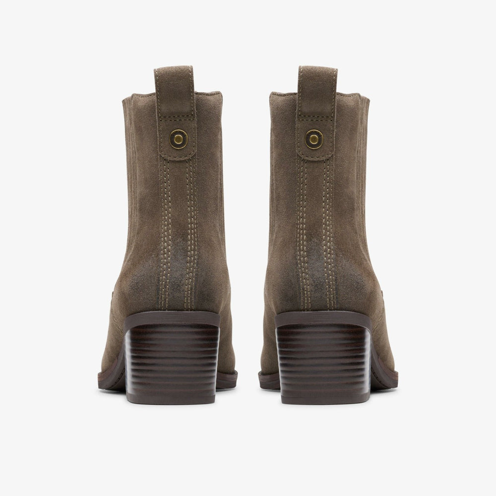 Morzine Top Ankle Boot Mole Grey Suede | Clarks for sale