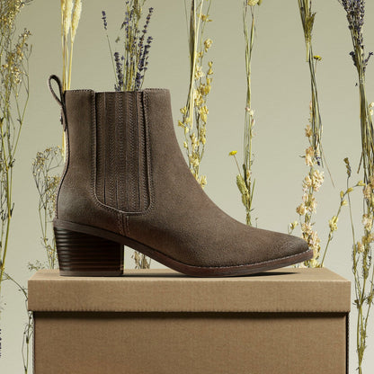 Morzine Top Ankle Boot Mole Grey Suede | Clarks for sale