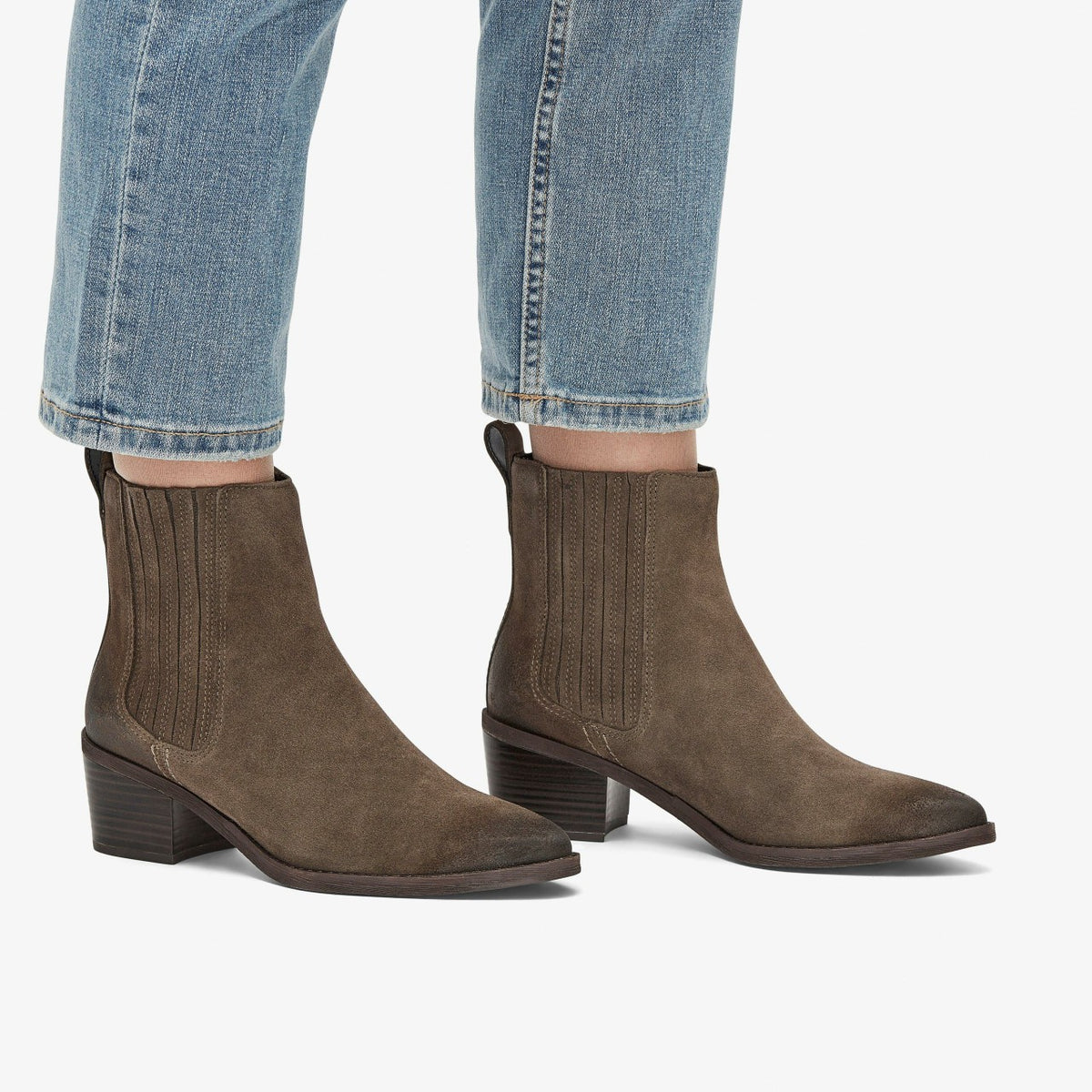 Morzine Top Ankle Boot Mole Grey Suede | Clarks for sale