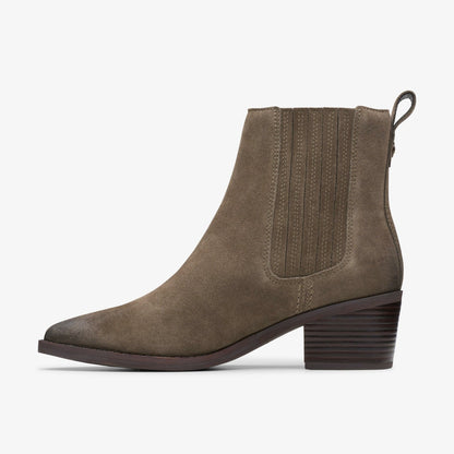 Morzine Top Ankle Boot Mole Grey Suede | Clarks for sale