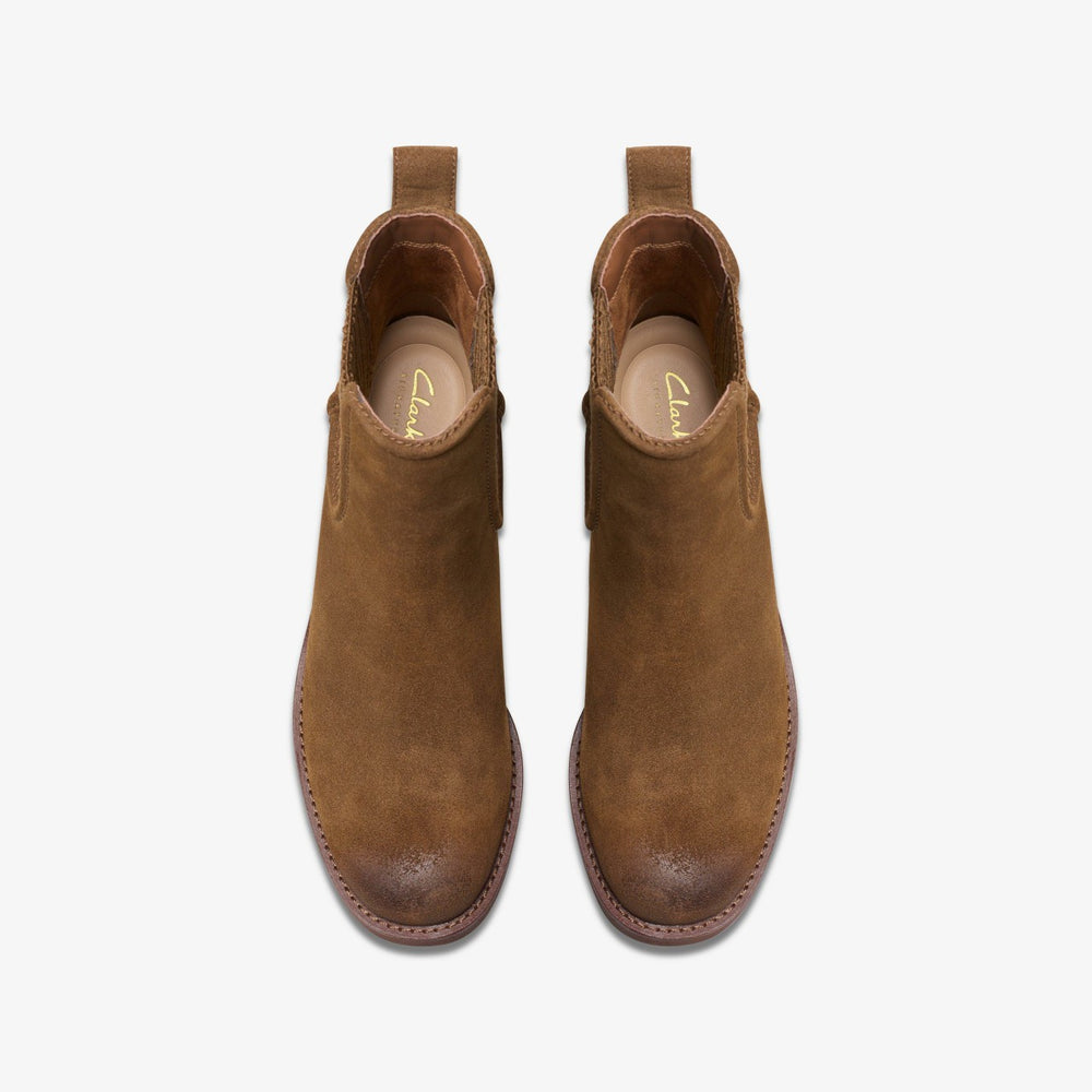 Chamberly Top Walnut Suede | Clarks outlet